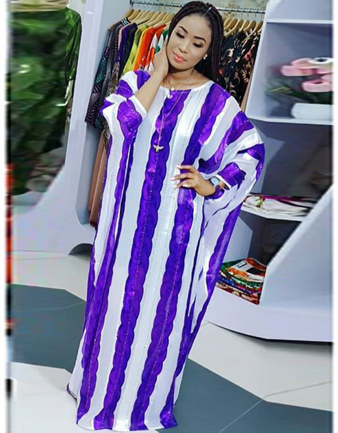 Dubai Maxi Abaya in African Print